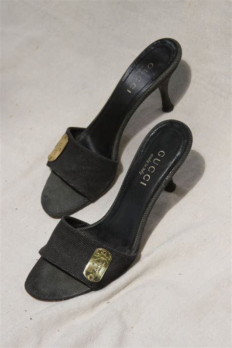 gucci kitten heel slides|vintage gucci kitten heels.